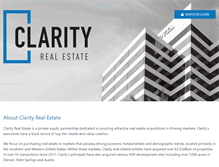 Tablet Screenshot of clarityre.com